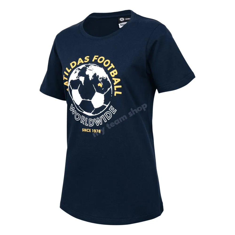 MATILDAS FOOTBALL WOMENS NAVY TEE