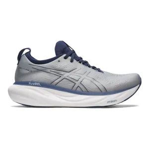 Men's Asics Gel-Nimbus 25, Sheet Rock/Indigo Blue, 14 2E Wide