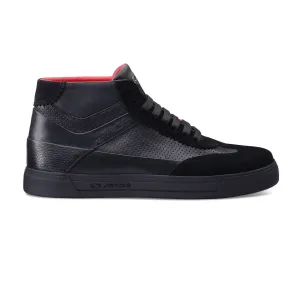 Men's Black Leather High-Top Sneaker