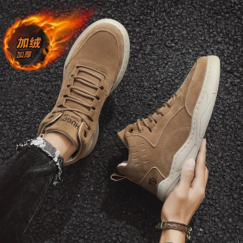 Men's Casual Shoes - High Top Ankle Boots - Warm Sneakers - TSS355