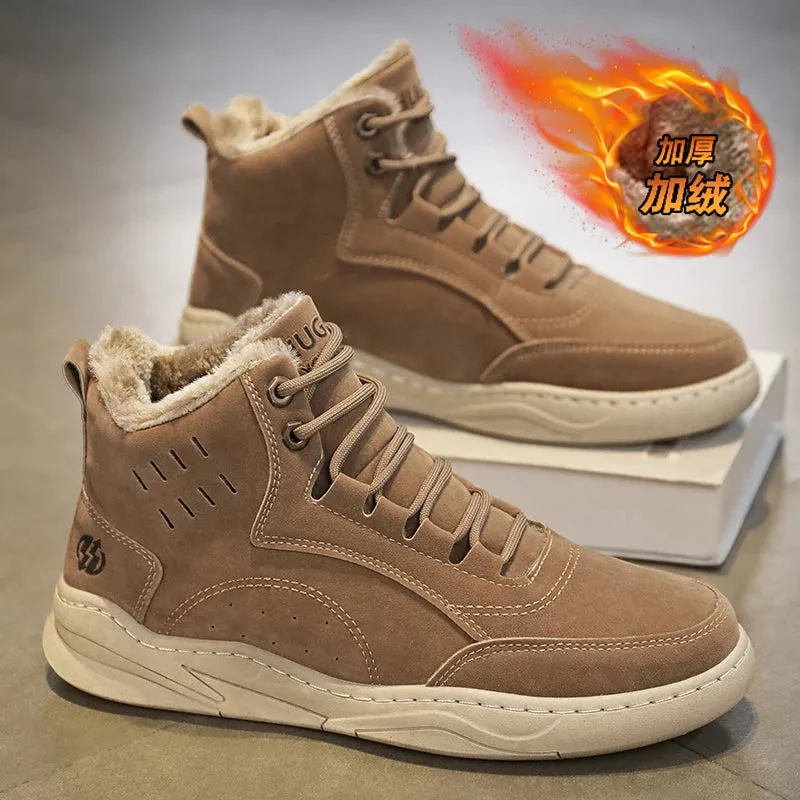 Men's Casual Shoes - High Top Ankle Boots - Warm Sneakers - TSS355