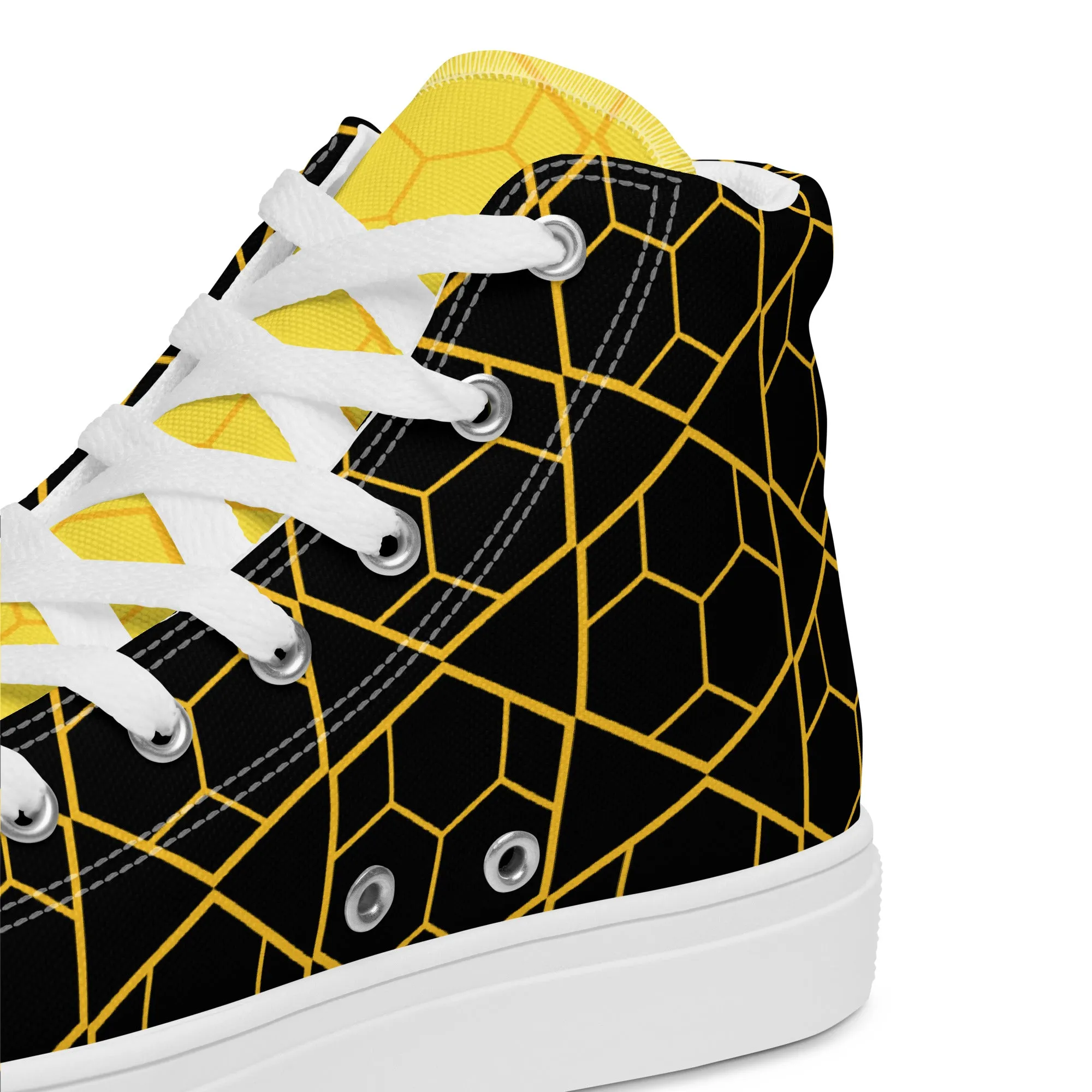 Men’s high top canvas sneaker with design pattern - Benjamin