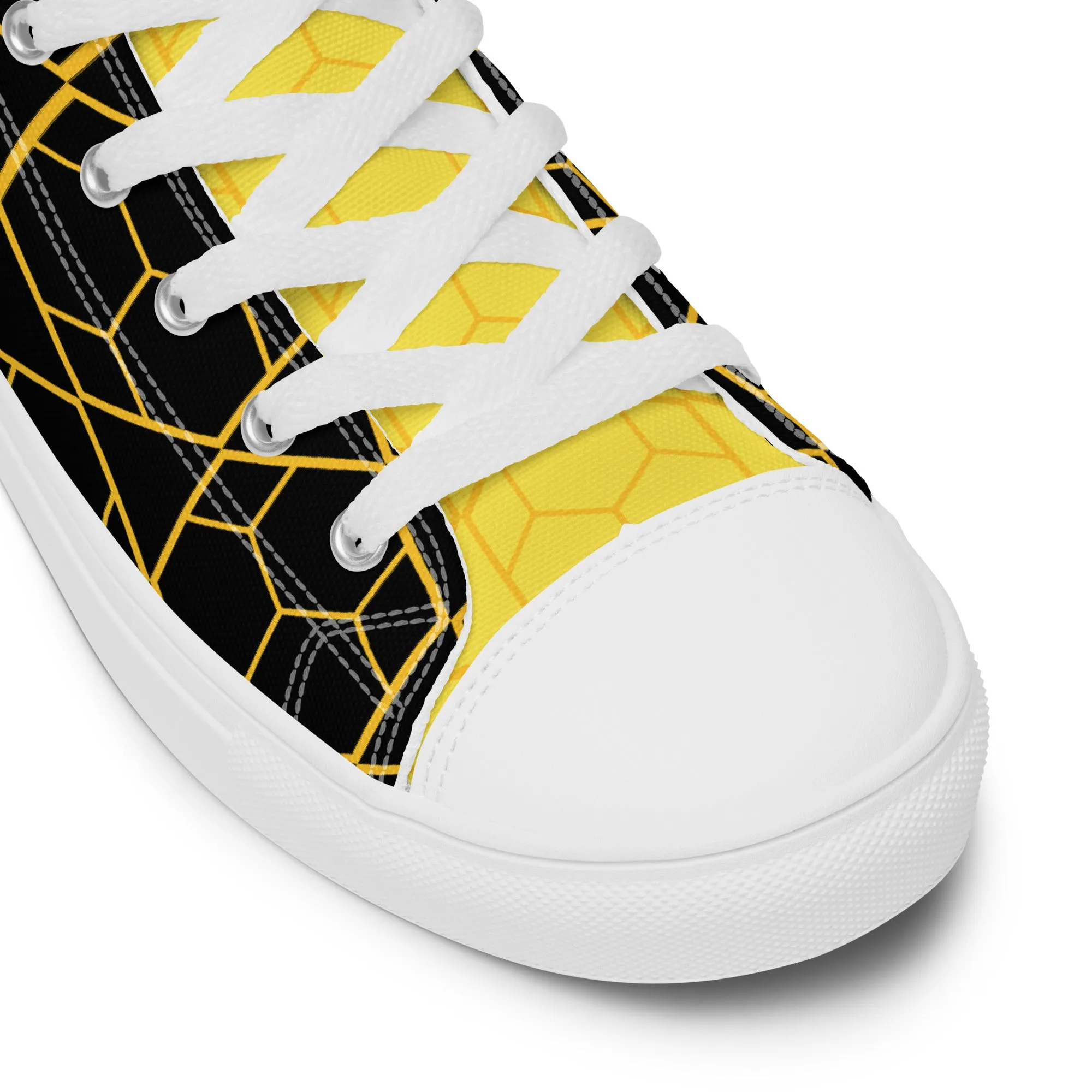 Men’s high top canvas sneaker with design pattern - Benjamin