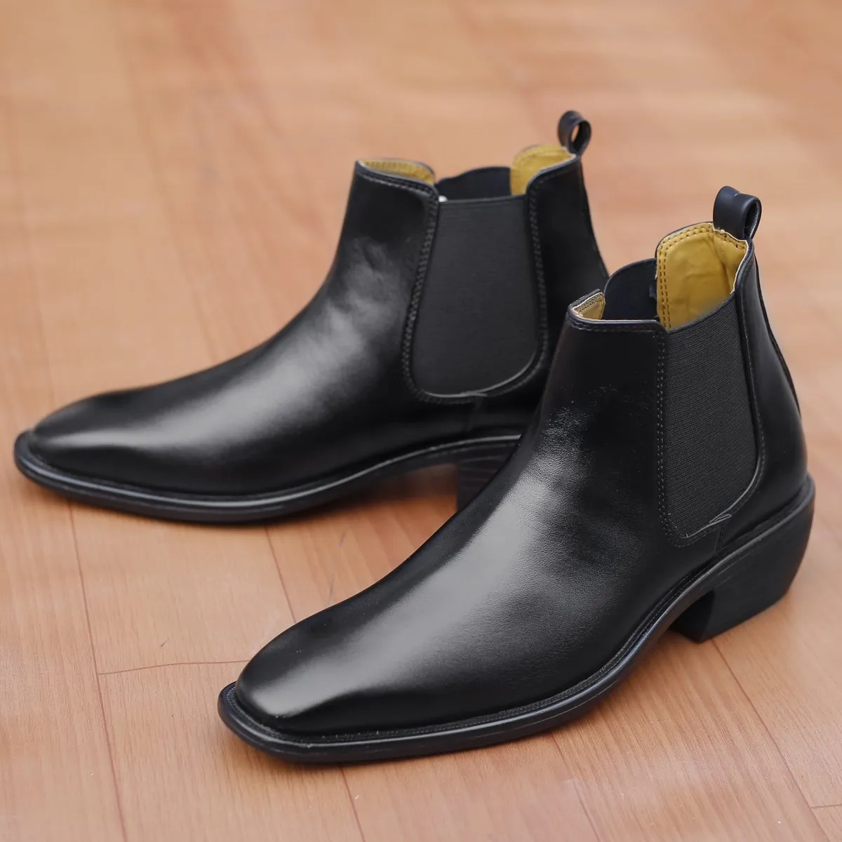 Men's Stylish Hidden Height Formal and Casual Wear British Chelsea Ankle Boots