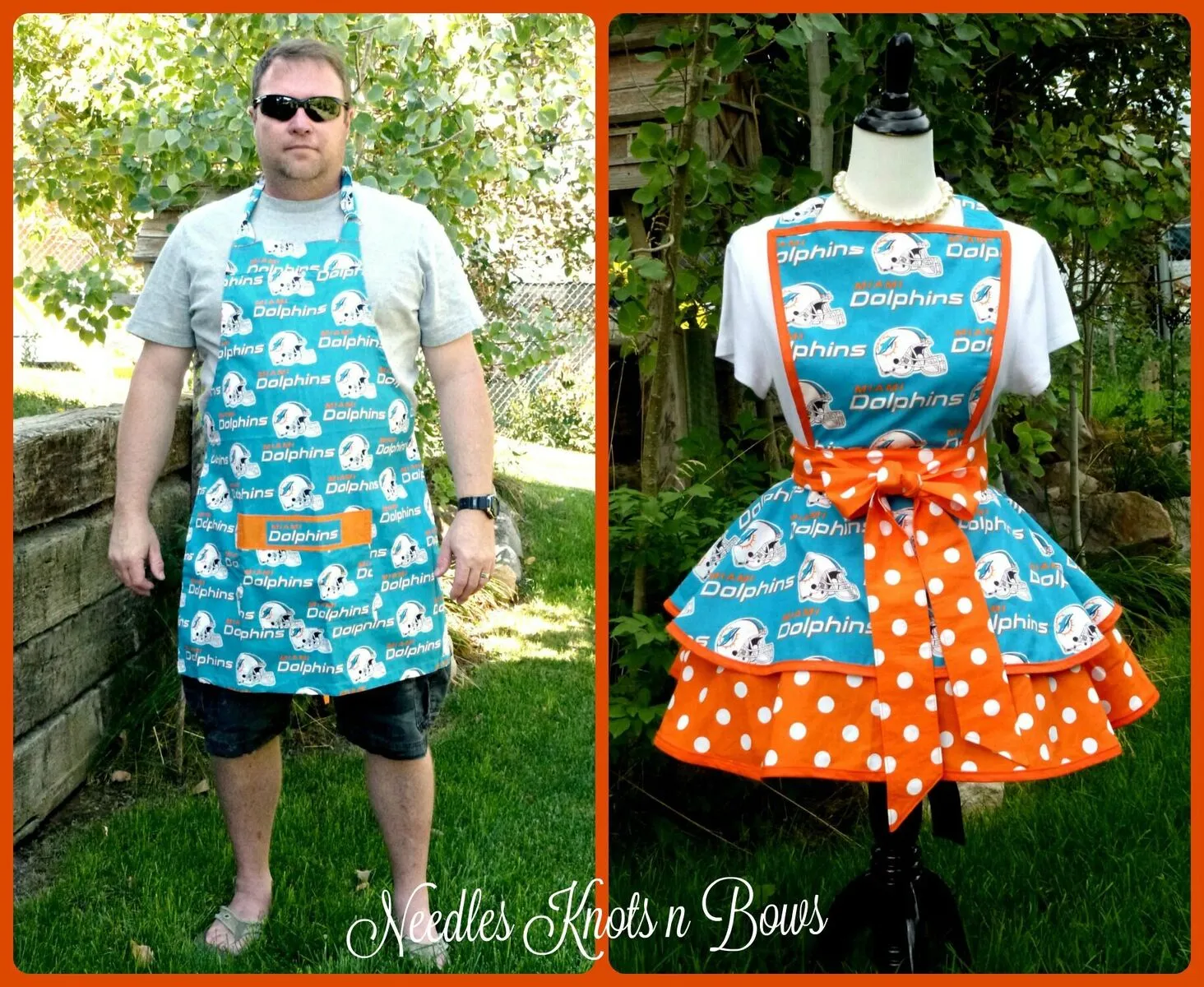 Miami Dolphins Men’s / Women’s Football Apron with Pocket, Aprons