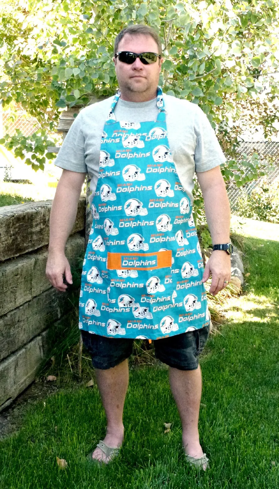 Miami Dolphins Men’s / Women’s Football Apron with Pocket, Aprons