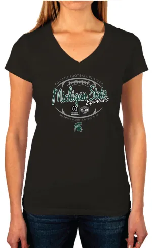 Michigan State Spartans 2016 College Football Playoff Women Black T-Shirt