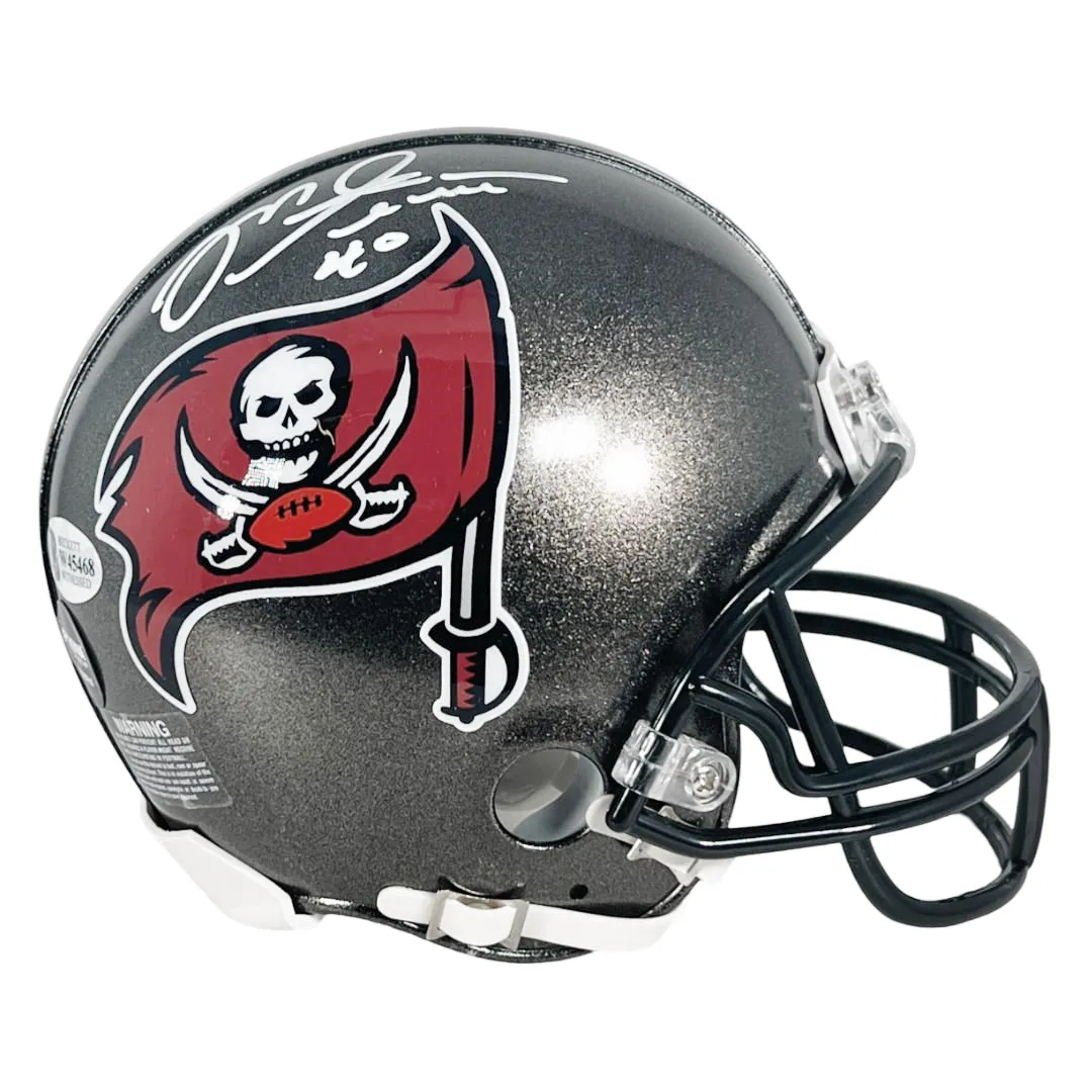 Mike Alstott Signed Tampa Bay Buccaneers Throwback 97-13 Mini Football Helmet (Beckett)