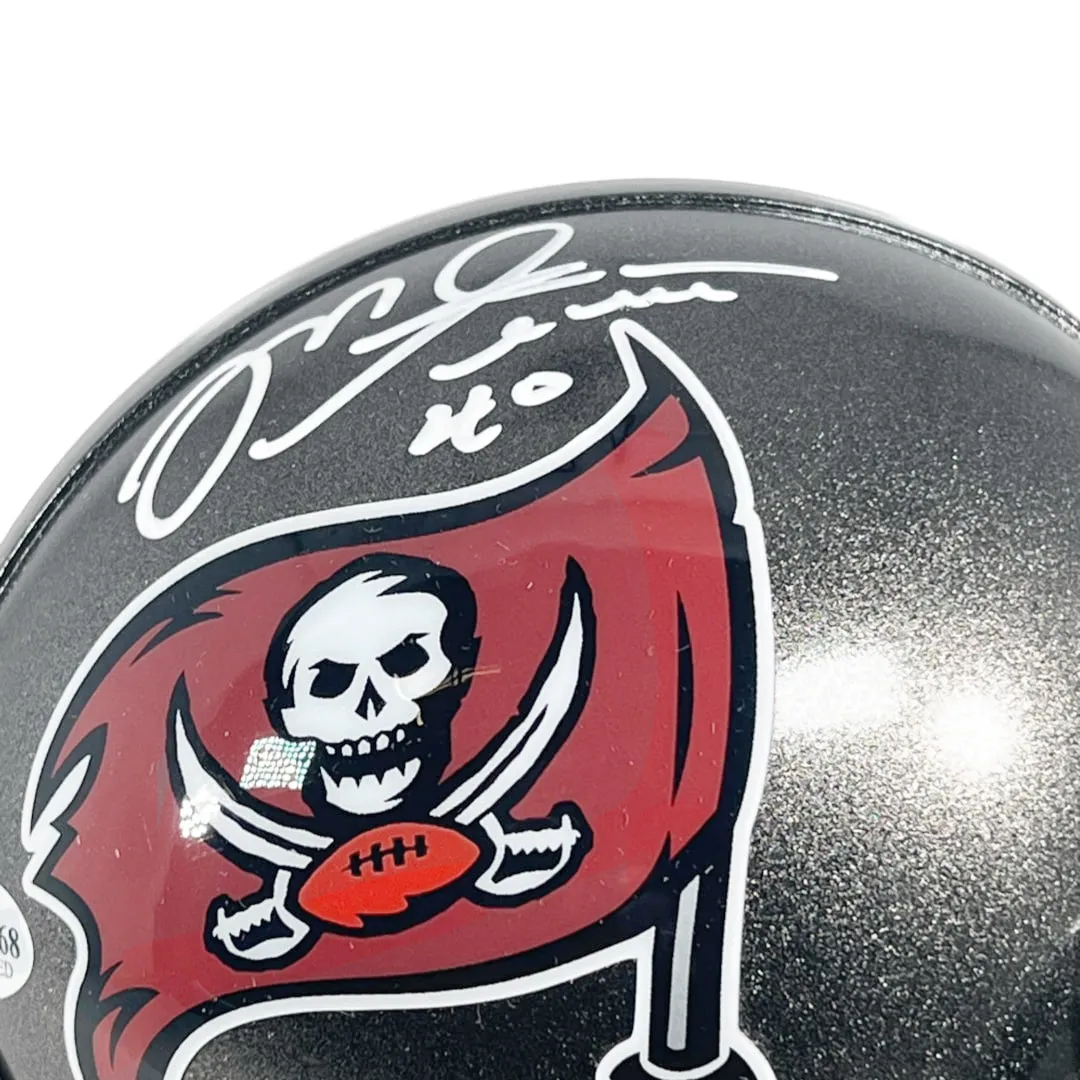 Mike Alstott Signed Tampa Bay Buccaneers Throwback 97-13 Mini Football Helmet (Beckett)