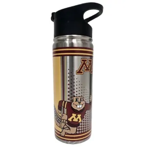 Minnesota Golden Gophers 18 oz. Stainless Steel Double Walled Commuter Bottle w/ Lid