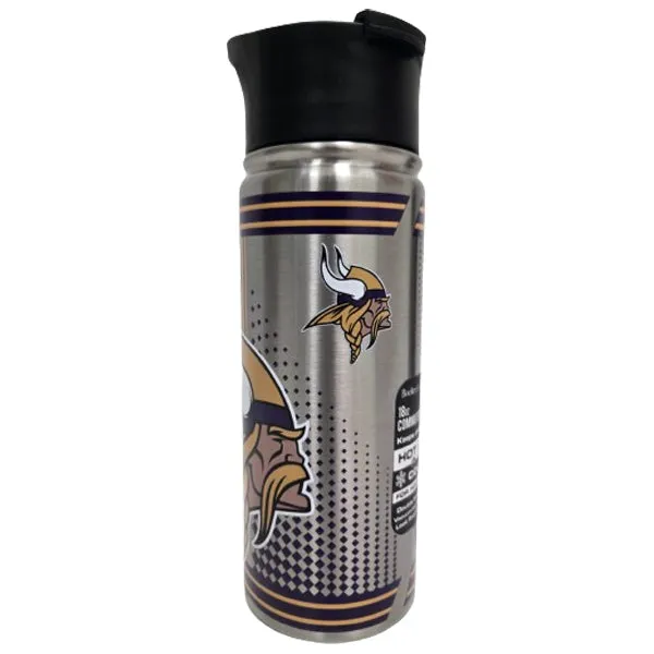 Minnesota Vikings 18 oz. Stainless Steel Double Walled Commuter Bottle w/ Lid