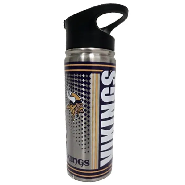 Minnesota Vikings 18 oz. Stainless Steel Double Walled Commuter Bottle w/ Lid