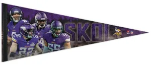 Minnesota Vikings "SKOL" 4-Player Premium Felt NFL Collector's PENNANT - Wincraft 2016