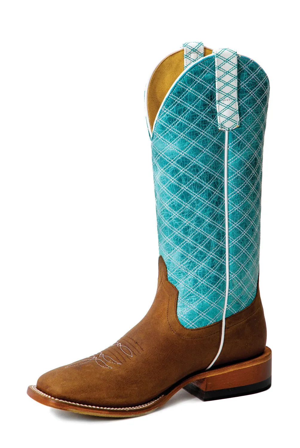 Miss Macie Bean Womens Turquoise Leather Fashion Boots 8.5 M