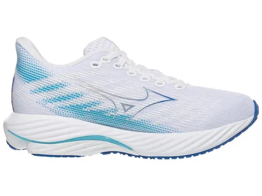 Mizuno | Wave Rider 28 | Women's | White/Mugen Blue