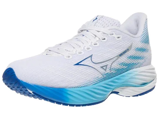 Mizuno | Wave Rider 28 | Women's | White/Mugen Blue