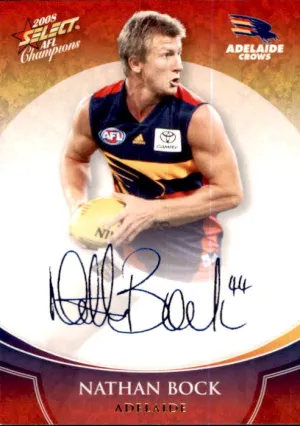 Nathan Bock, Blue Foil Signature, 2008 Select AFL Champions