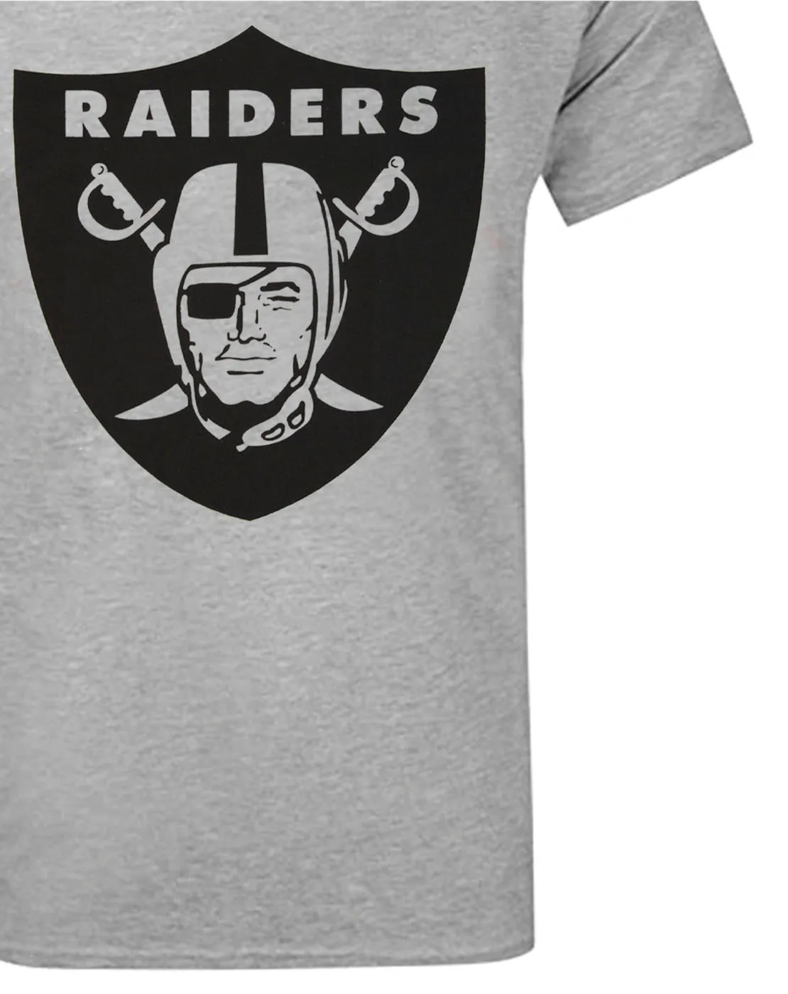 NFL Football Team Las Vegas Raiders Logo Men's Game Short Sleeve Grey T-Shirt