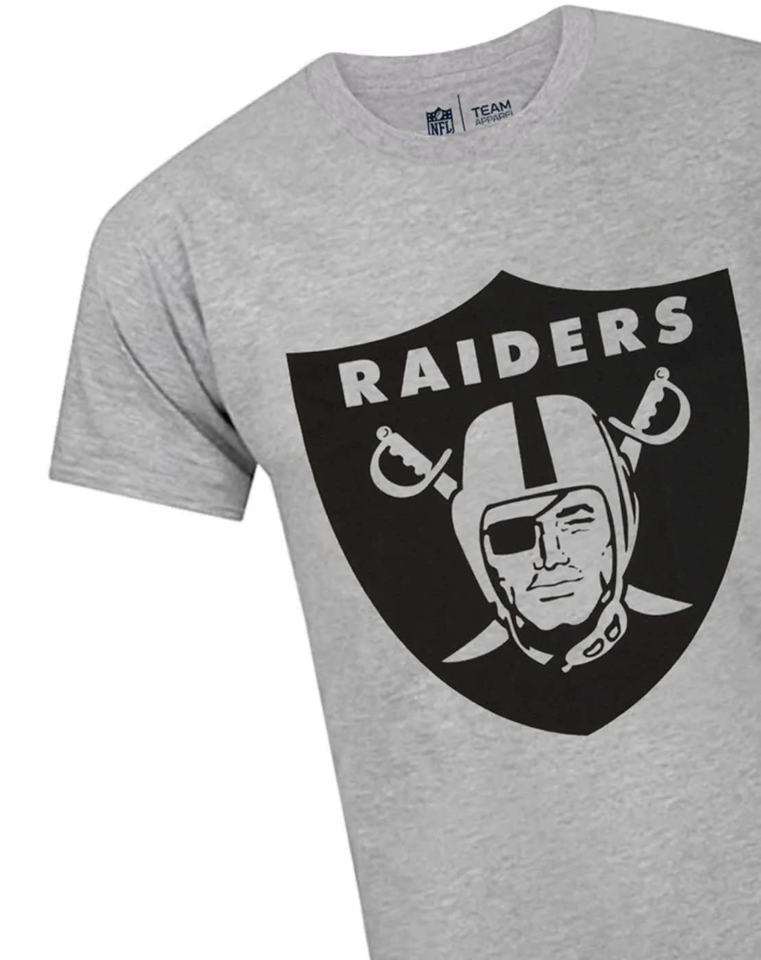 NFL Football Team Las Vegas Raiders Logo Men's Game Short Sleeve Grey T-Shirt