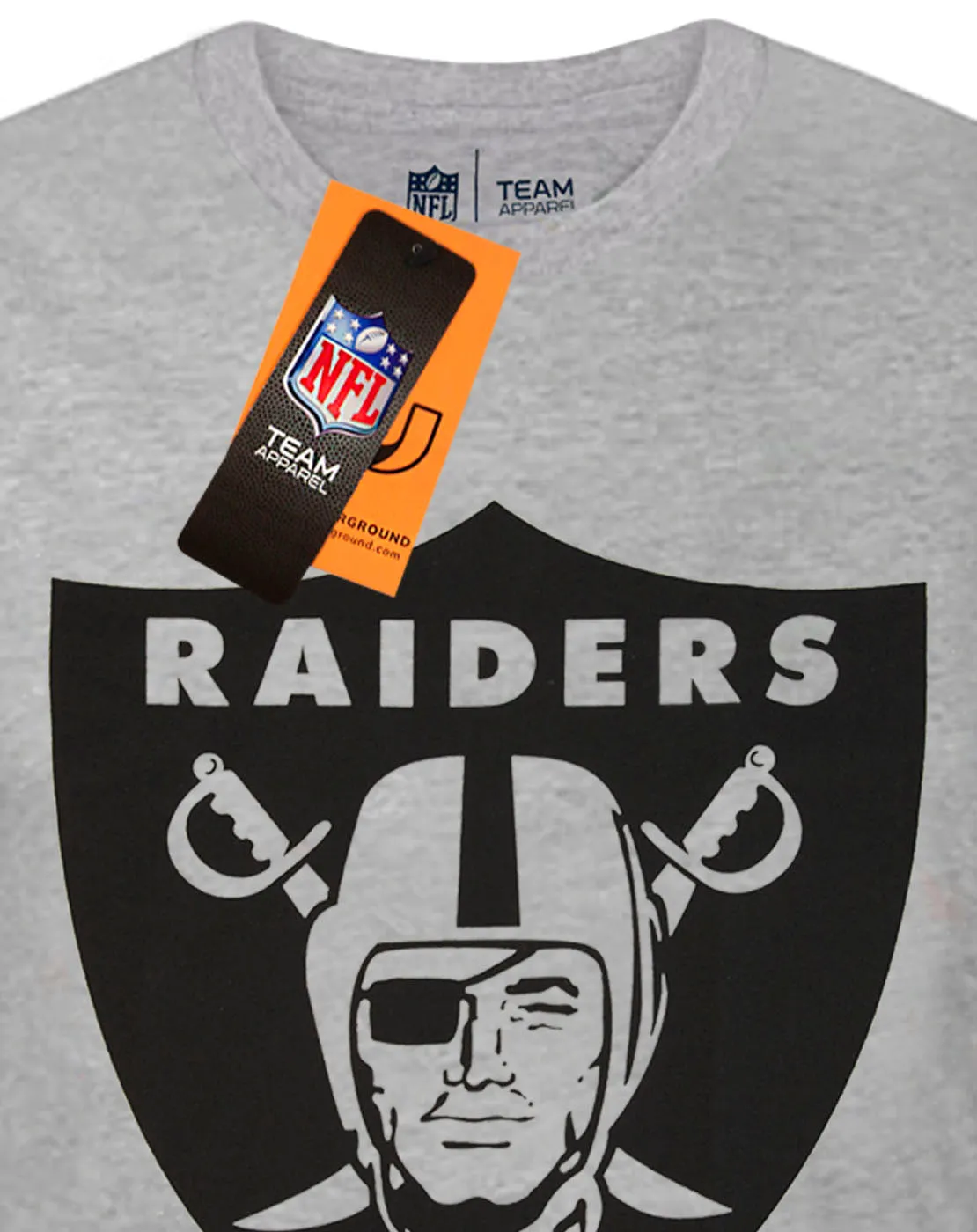 NFL Football Team Las Vegas Raiders Logo Men's Game Short Sleeve Grey T-Shirt