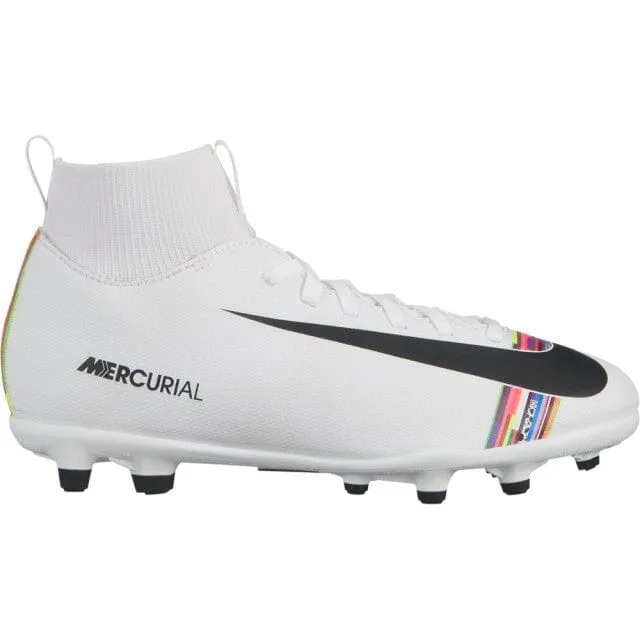 Nike Jr Superfly 6 Club Kids Football Shoes White/Black