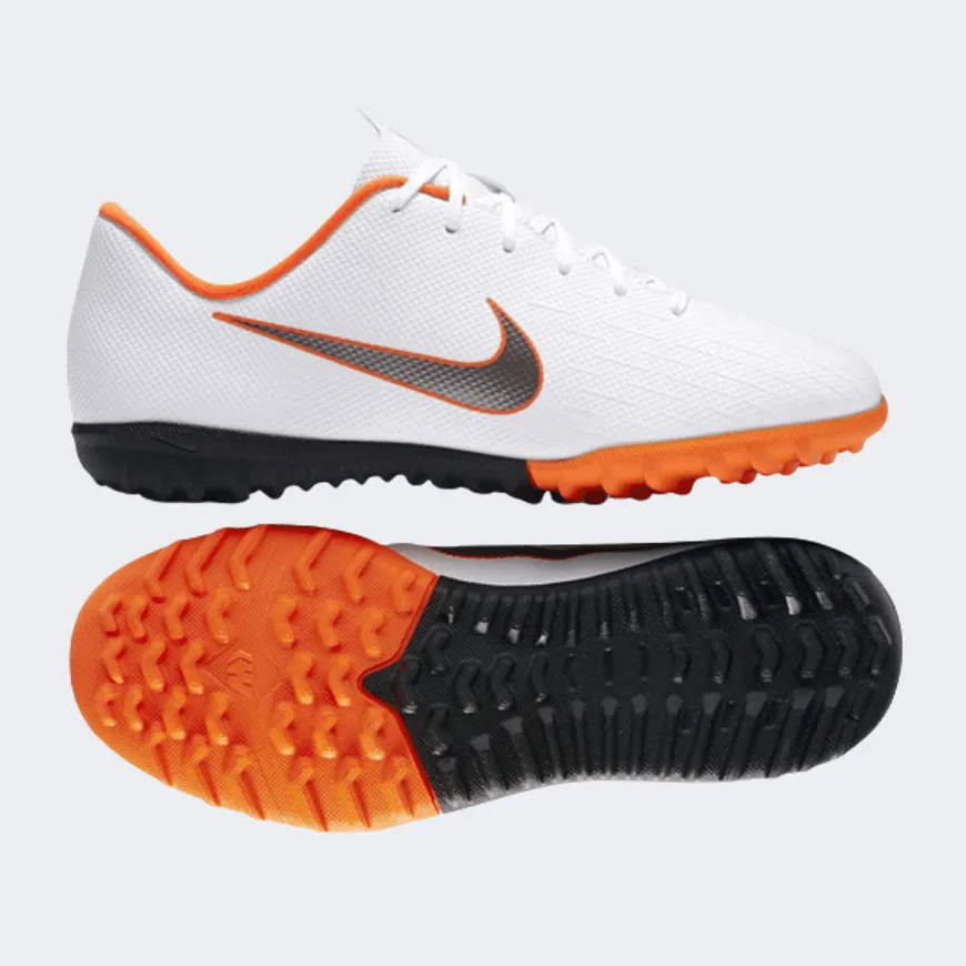 Nike  Mercurial Vaporx 12 Academy Gs Tf  Kids Football Shoes White/Orange