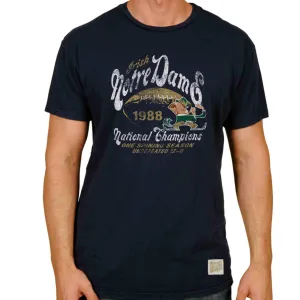 Notre Dame Fighting Irish Retro Brand Navy 1988 Champ Shining Season T-Shirt