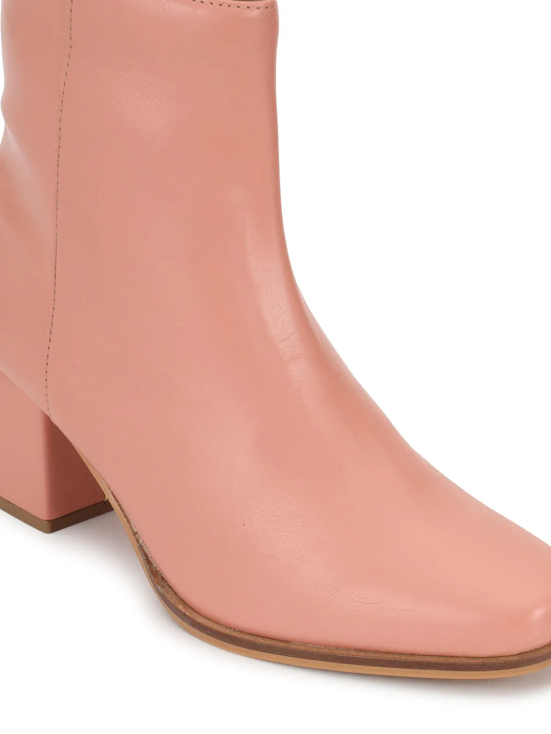 Nude PU High-End-Fashion Stylish Ankle Boots (TC-TROS-BO-03-NUD)