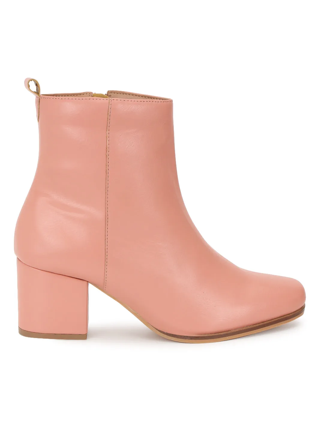 Nude PU High-End-Fashion Stylish Ankle Boots (TC-TROS-BO-03-NUD)