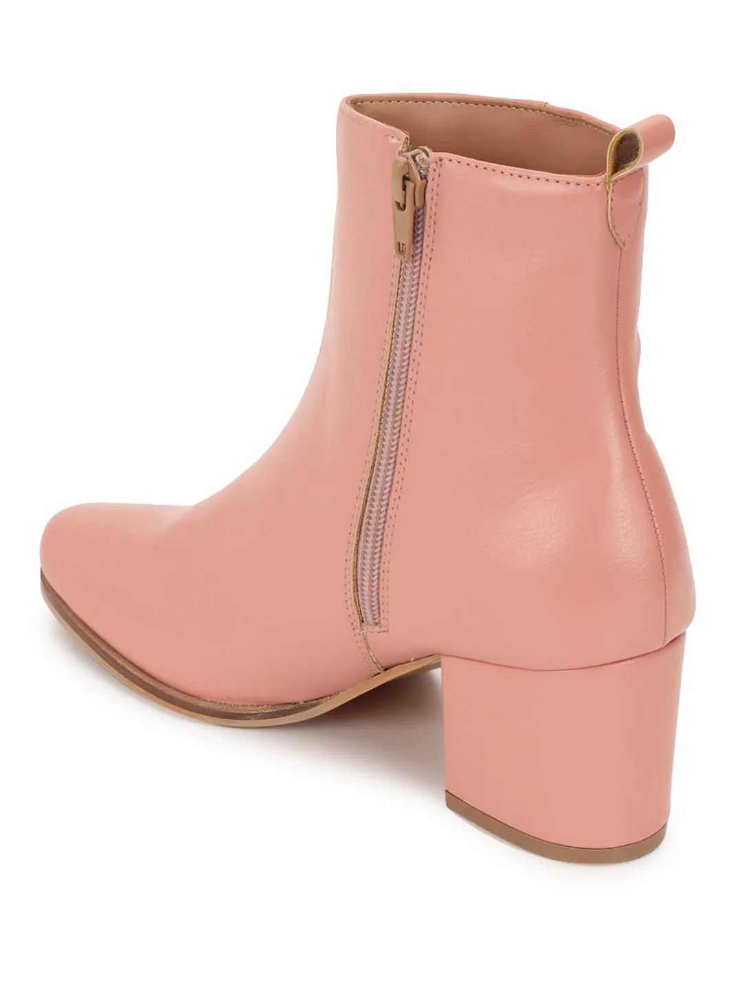 Nude PU High-End-Fashion Stylish Ankle Boots (TC-TROS-BO-03-NUD)