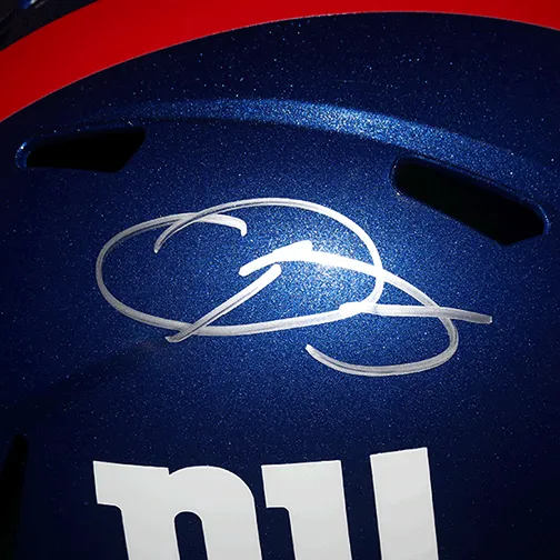 Odell Beckham Jr New York Giants Football Autographed Full Size Speed Helmet (JSA)