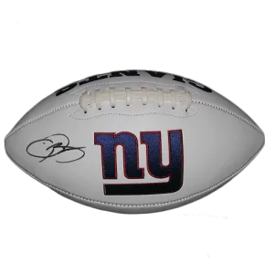 Odell Beckham Jr New York Giants Logo Autographed Full Size Football (JSA)