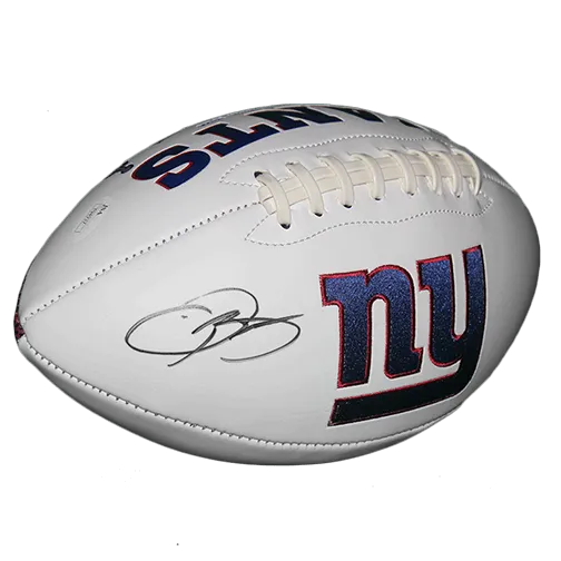 Odell Beckham Jr New York Giants Logo Autographed Full Size Football (JSA)