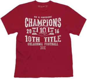 Oklahoma Sooners 2016 Big 12 Football Conference Champions 10th Title T-Shirt