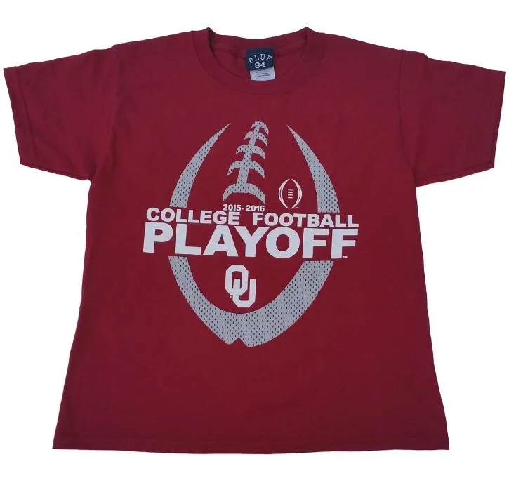 Oklahoma Sooners Blue 84 YOUTH 2016 College Football Playoff Red T-Shirt