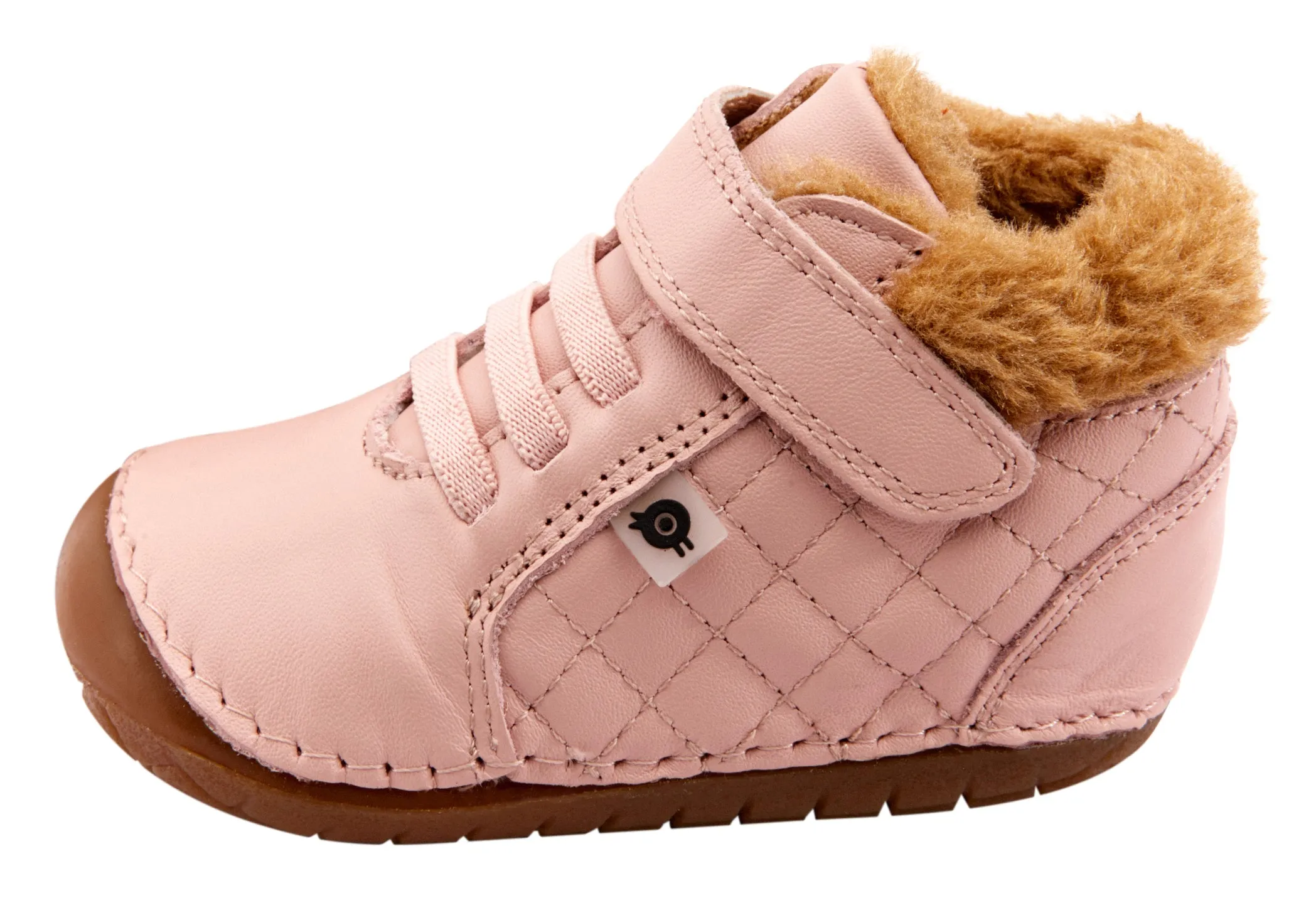 Old Soles Girl's 4070 Flake Pave Sneaker Booties - Powder Pink