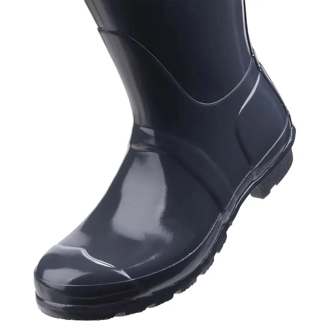 Original Tall Gloss Wellington Boots - Dark Slate by Hunter