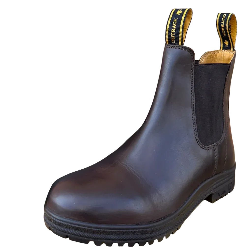 Outback Survival Gear - Dingo Slip On Water Resistant Boot Brown