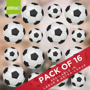 Pack of 16 Football Window Stickers