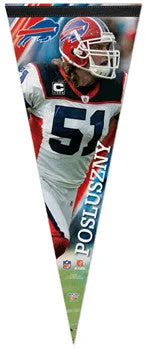 Paul Posluszny "Action" Premium Felt Pennant (LE /1000) - Wincraft