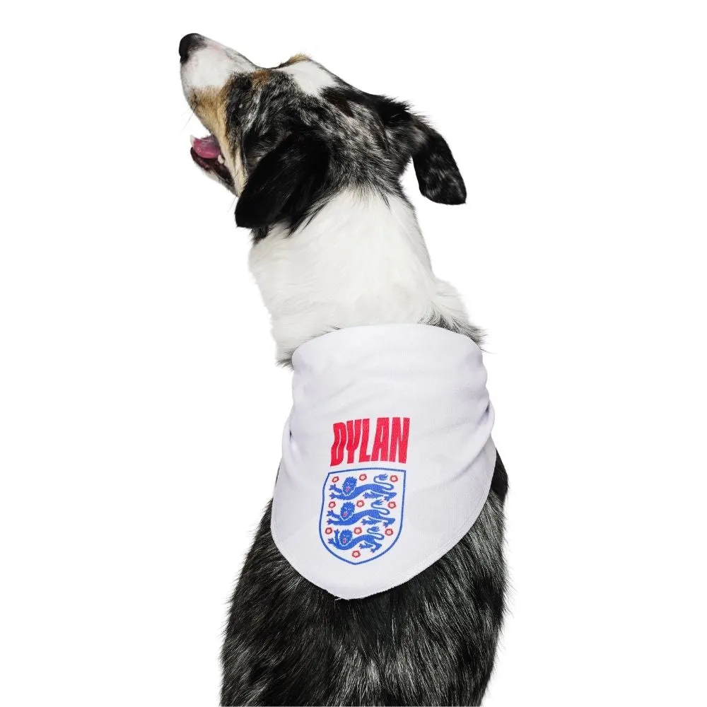 Personalised England Dog Bandana