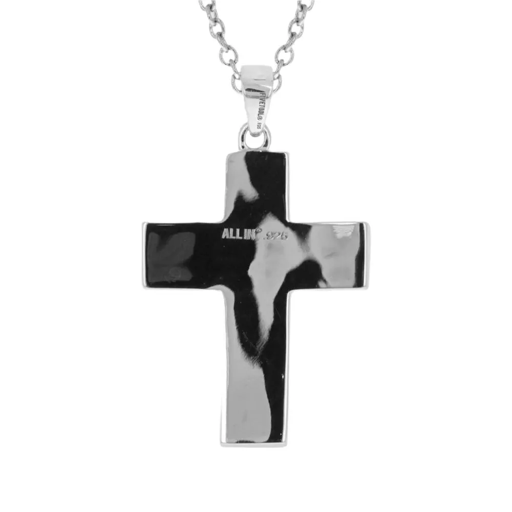 Pigskin Football Cross Necklace | Stainless Steel