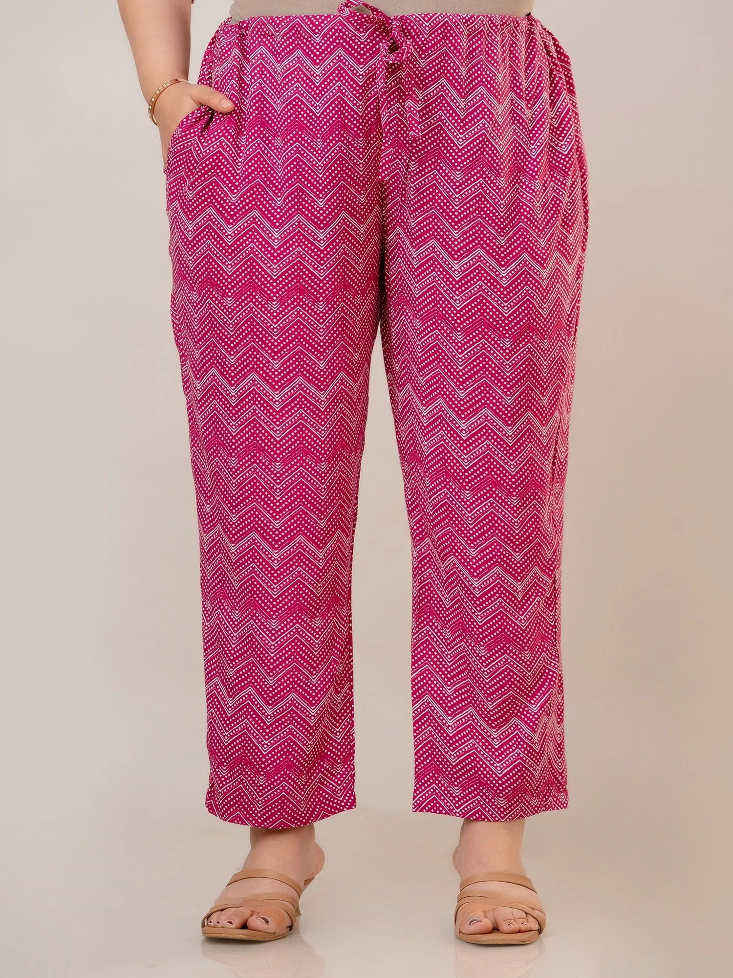 Pink Rayon Top and Pant Maternity Set