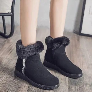 Platform Botas Women's Casual Shoes GCSZXC58 Ankle Boots Suede Plush Furry