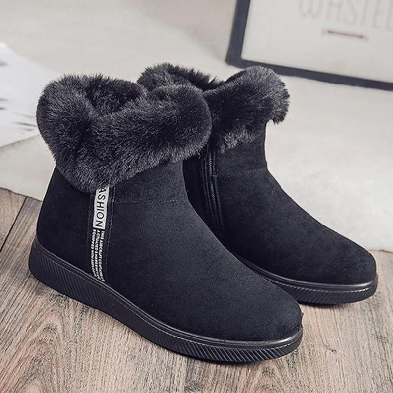 Platform Botas Women's Casual Shoes GCSZXC58 Ankle Boots Suede Plush Furry