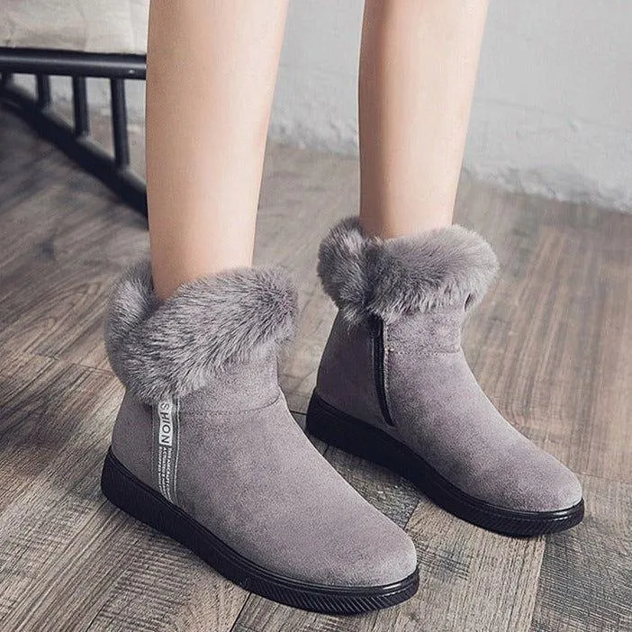 Platform Botas Women's Casual Shoes GCSZXC58 Ankle Boots Suede Plush Furry