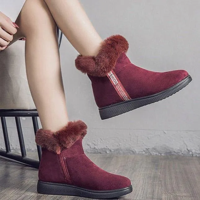 Platform Botas Women's Casual Shoes GCSZXC58 Ankle Boots Suede Plush Furry