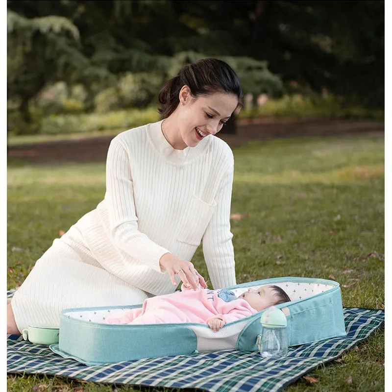 Portable Baby Bed & Bag- Sea Green