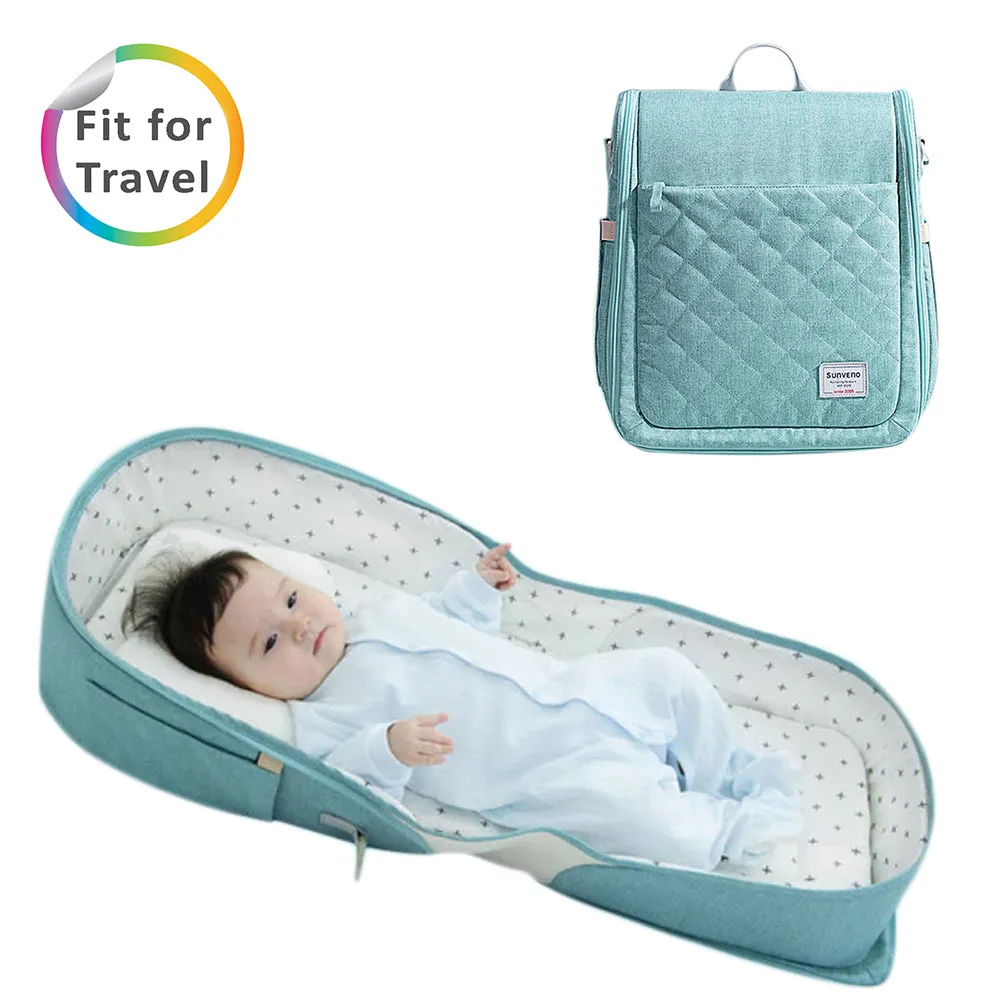 Portable Baby Bed & Bag- Sea Green