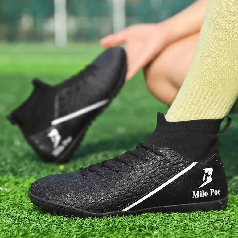 Premium Mbappe Style Ankle Support Soccer Cleats FG TF Shoes